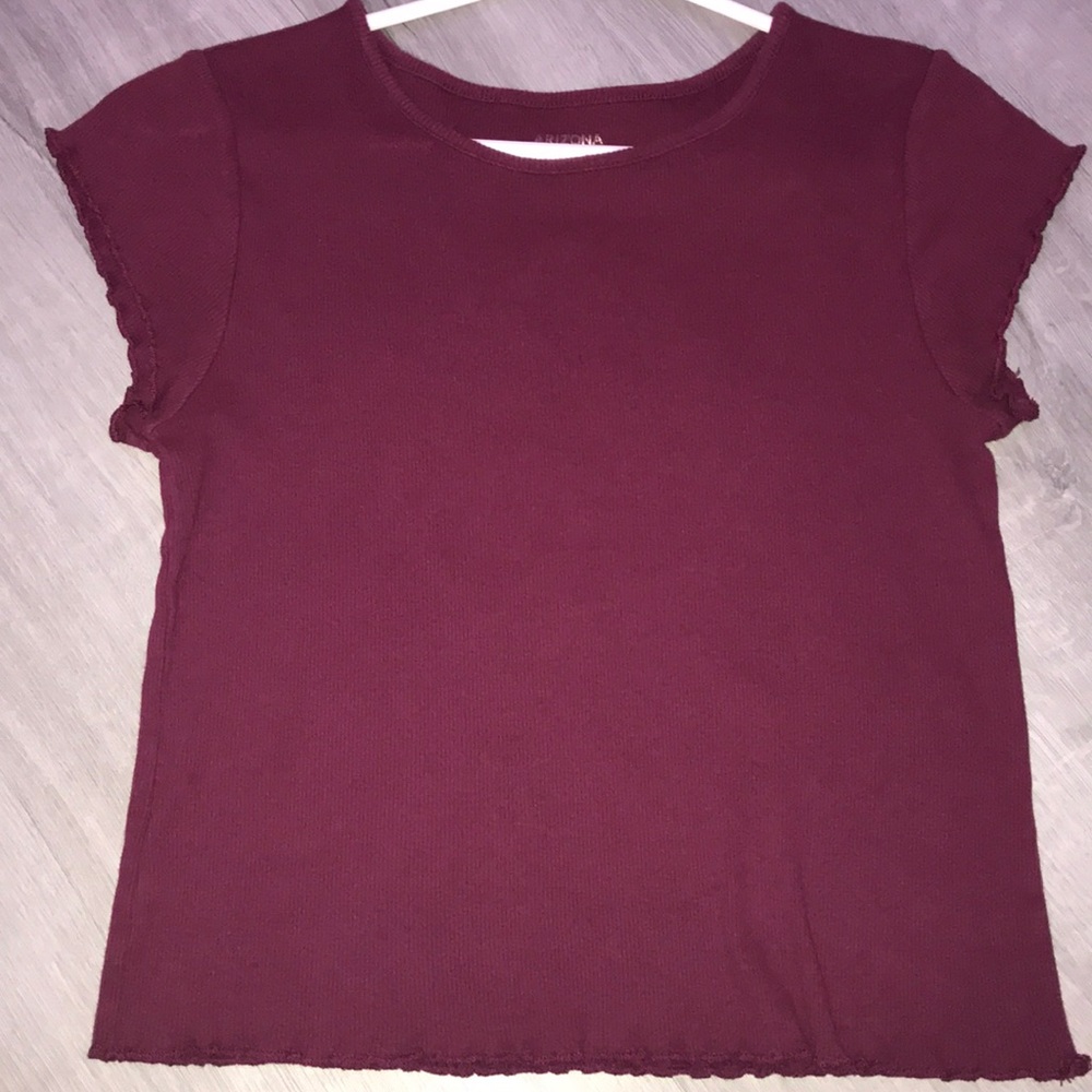 ruffle lining t shirt